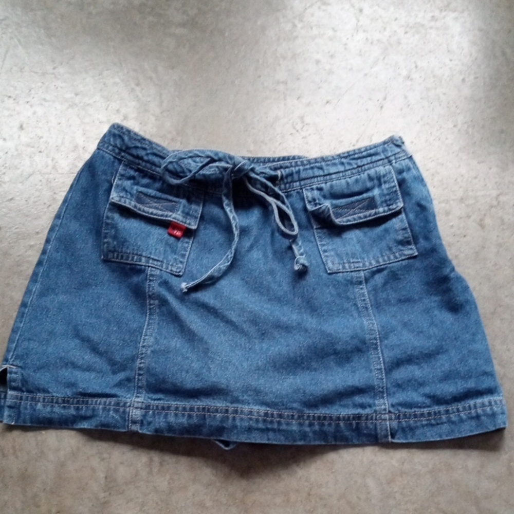 Y2K Vintage Blue Juniors Denim Skort 3